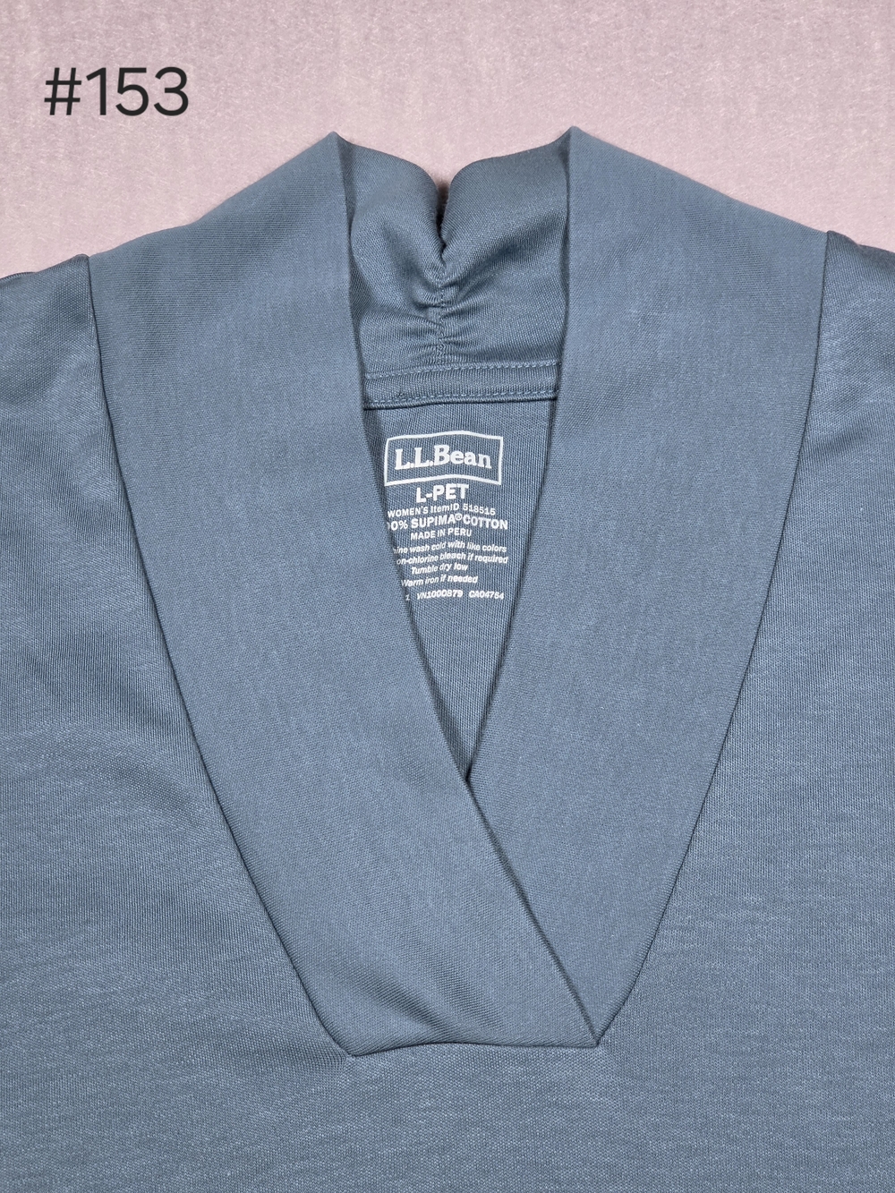 .L.Bean Women's Supima Cotton Shawl Neck Long-Sleeve Tee